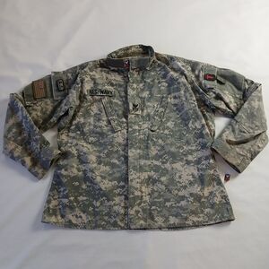 US Nato Army Combat Uniform Digital Camouflage Camo Jacket With Navy Patches